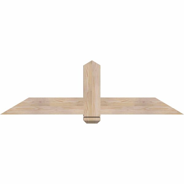 Ekena Millwork Eugene Smooth Timber Gable Bracket, Douglas Fir, 60"W x 17"H x 3 1/2"D x 5 1/2"F, 7/12 Pitch GBW060X17X0406EUG00SDF - main
